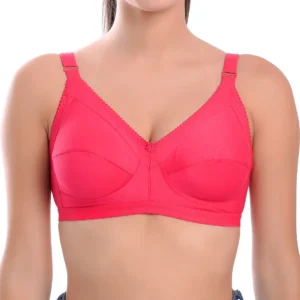 Non Padded Non-Wired Full Coverage Bra In Pink