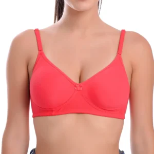 Non Padded Non wired Full coverage T-shirt Bra in colour light pink